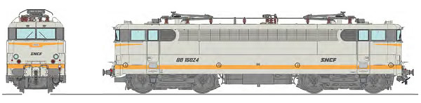 REE Modeles MB-143 - French Electric Locomotive Class BB 16024 Grey livery downstroke SNCF logo, Era III - ANALOG DC